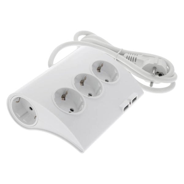 Q-Link stekkerdoos 5-voudig - randaarde wit