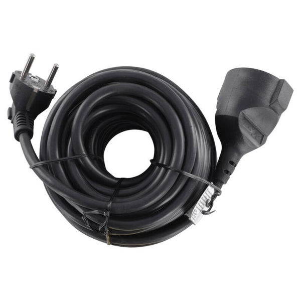 Q-Link verlengsnoer randaarde - H05VV-F - max 3680W zwart 3 x 1.5 mm², 10 m