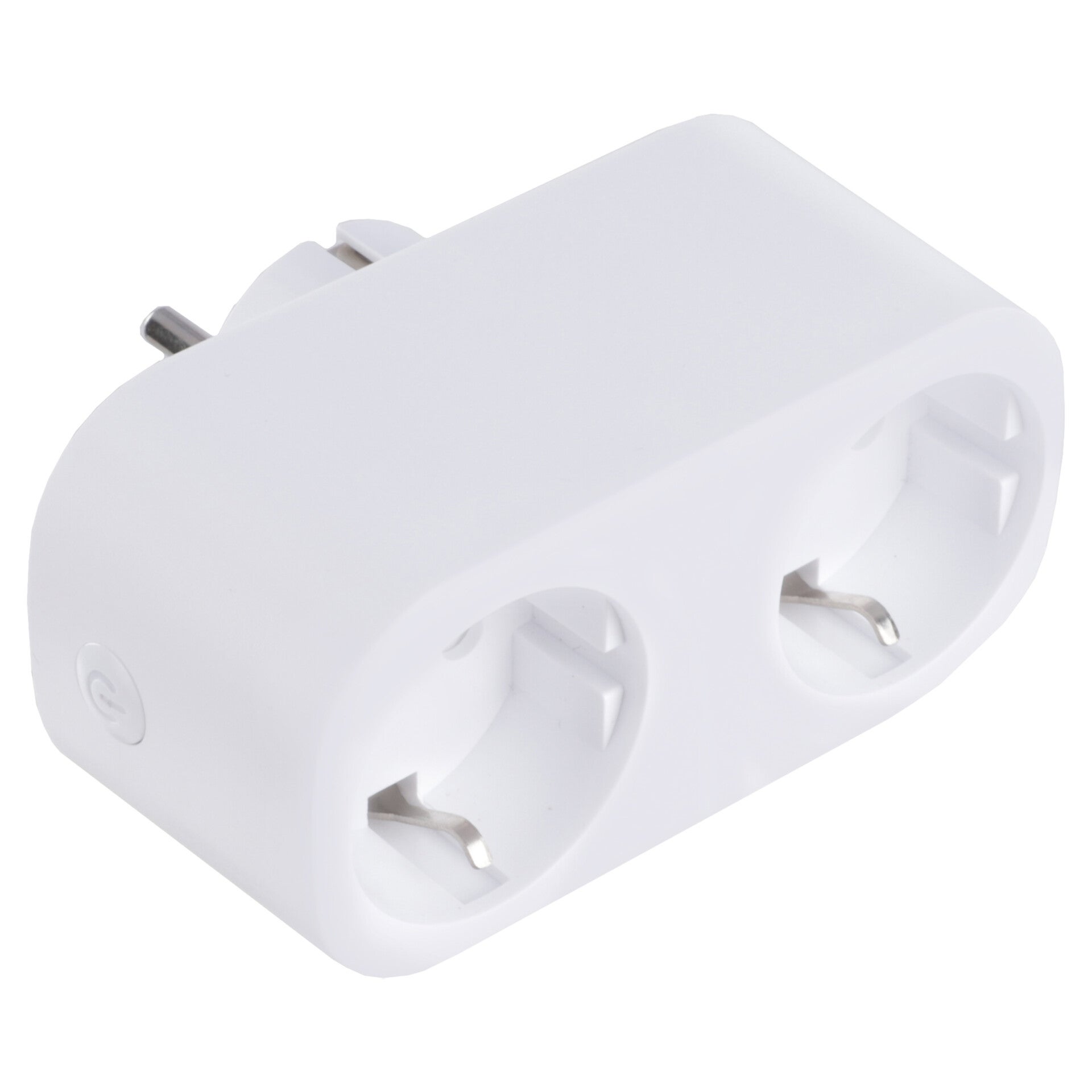 Q-Link verdeelstekker 2-voudig - randaarde - WIFI meter - 16A wit