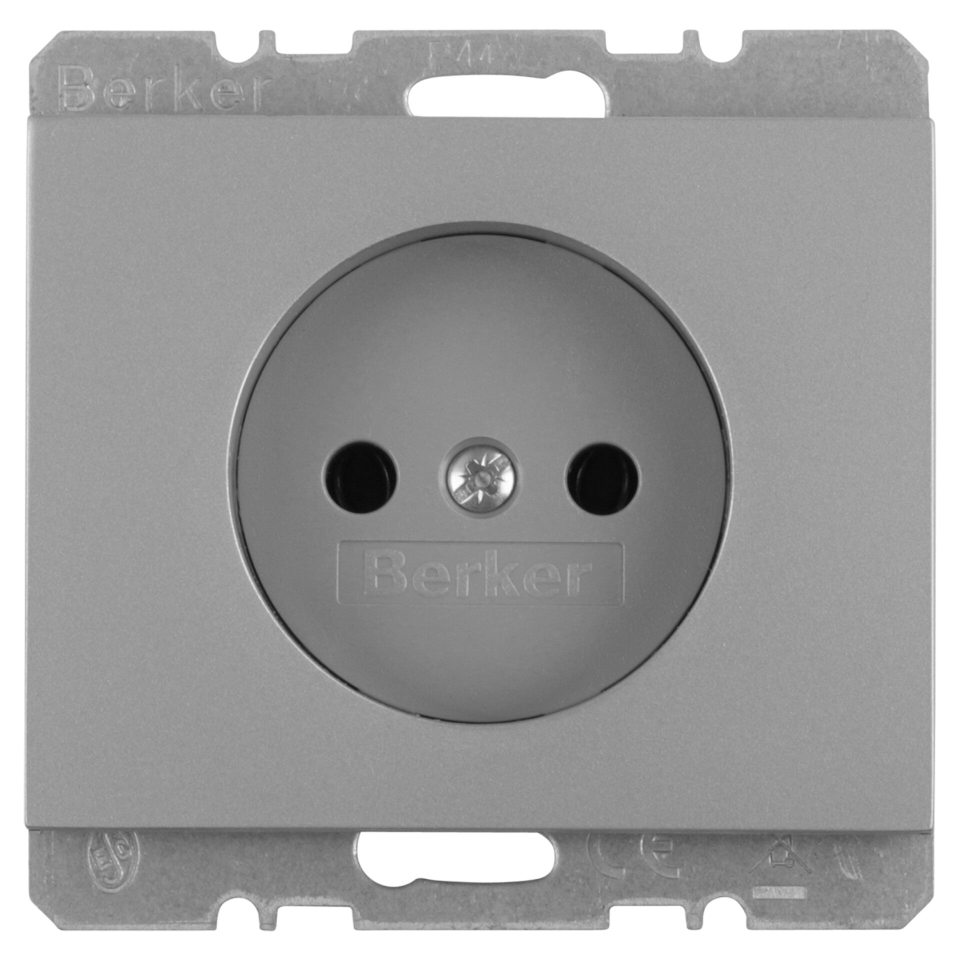 Berker K5 contactdoos inbouw - 1-voudig RVS