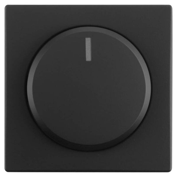 Busch-Jaeger Future Linear centraalplaat inbouw - voor dimmer - met knop zwart