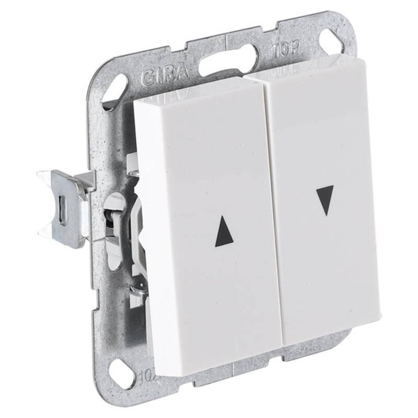 Gira System 55 schakelaar jaloezie - inbouw polarwit