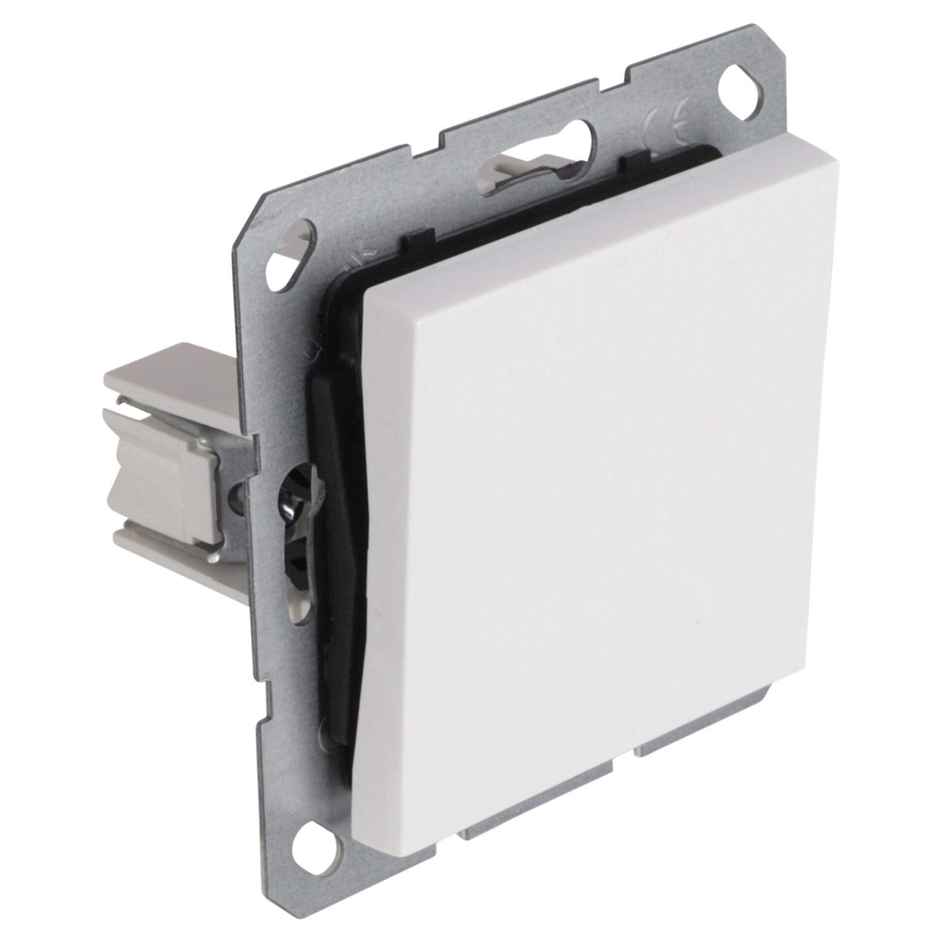 Q-Link S-Line schakelaar inbouw - impuls - maak/verbreek polarwit