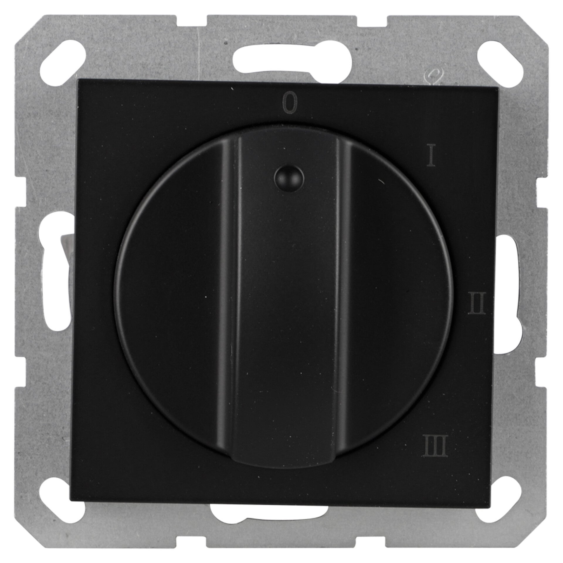 Q-Link S-Line schakelaar inbouw - 3-standen - met 0-stand zwart