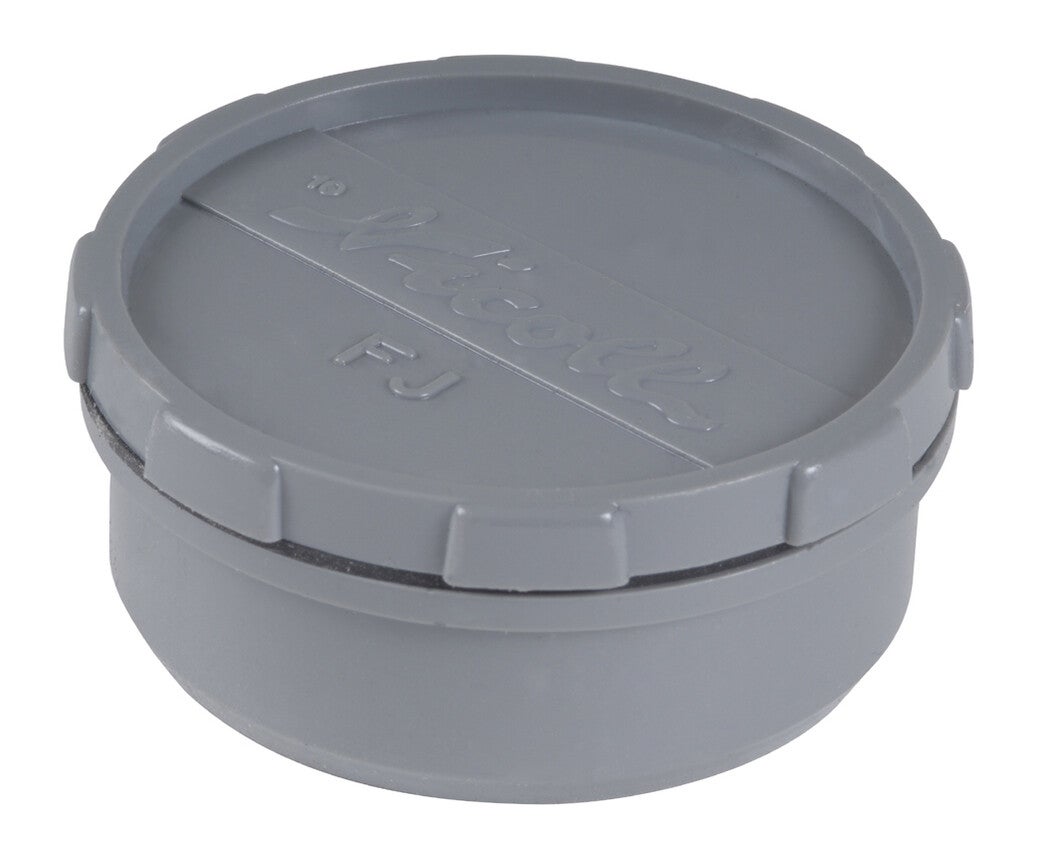 HWA eindstuk met schroefdeksel 80 mm PVC