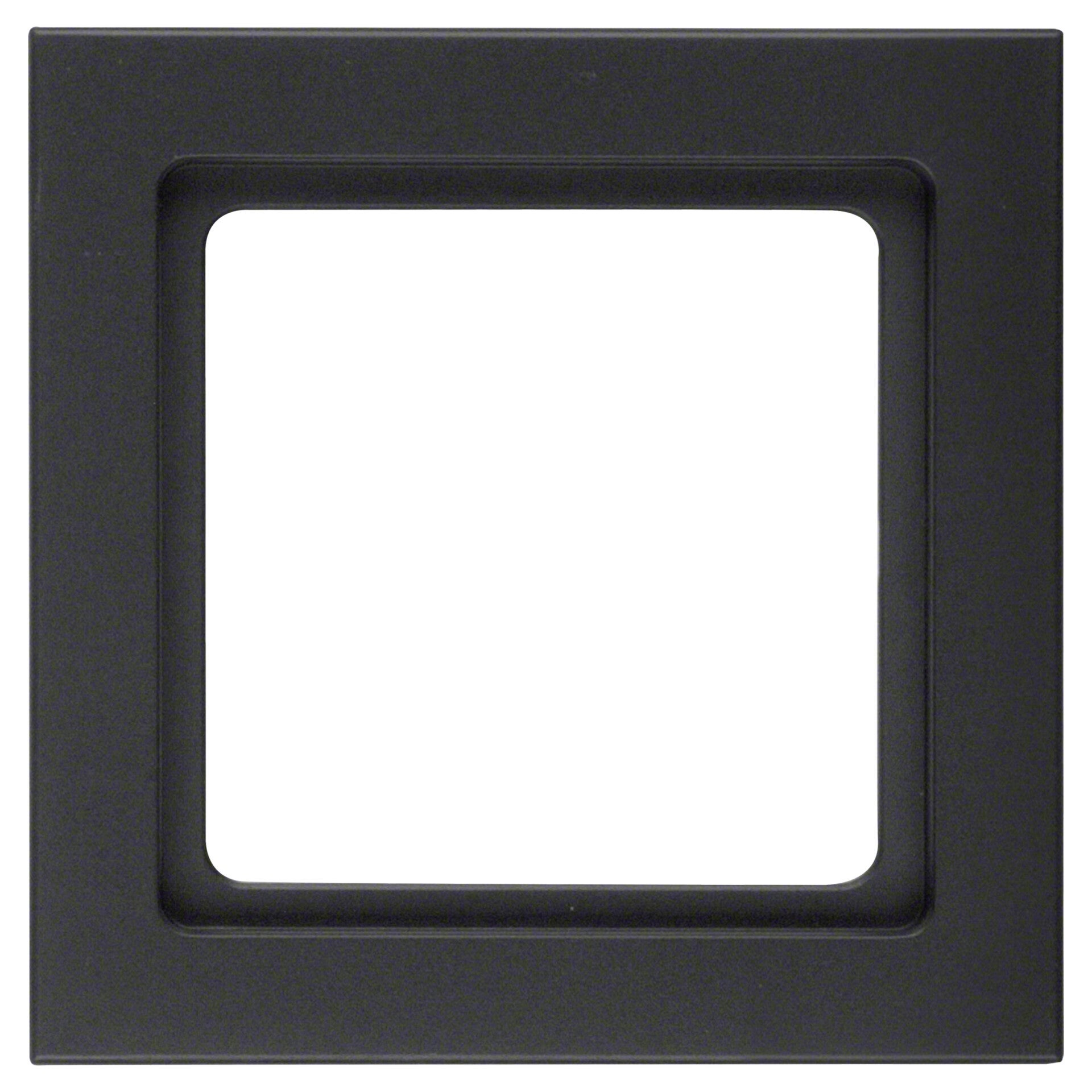 Berker Q3 afdekraam inbouw - 1-voudig antraciet 80.5 x 80.5 x 9.9 mm