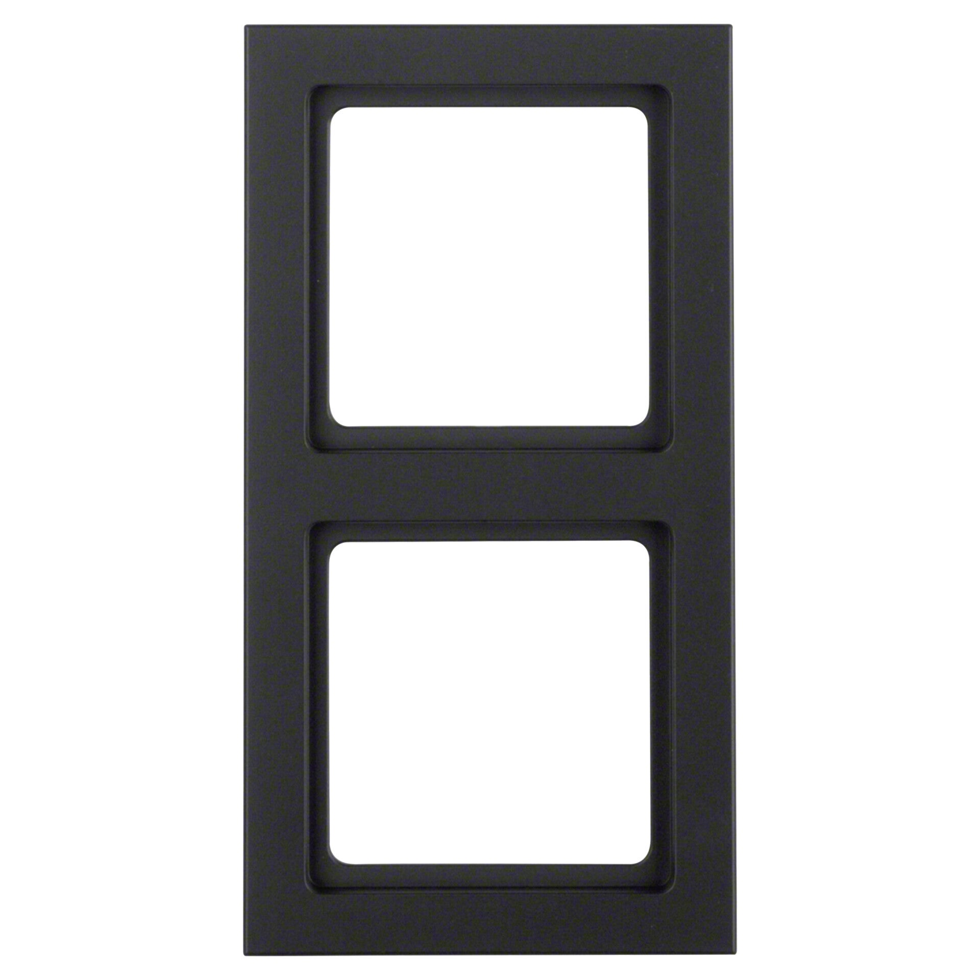 Berker Q3 afdekraam inbouw - 2-voudig antraciet 151.5 x 80.5 x 9.9 mm