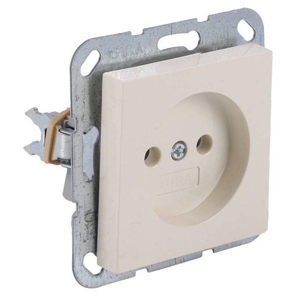 Gira System 55 contactdoos inbouw - 1-voudig crème