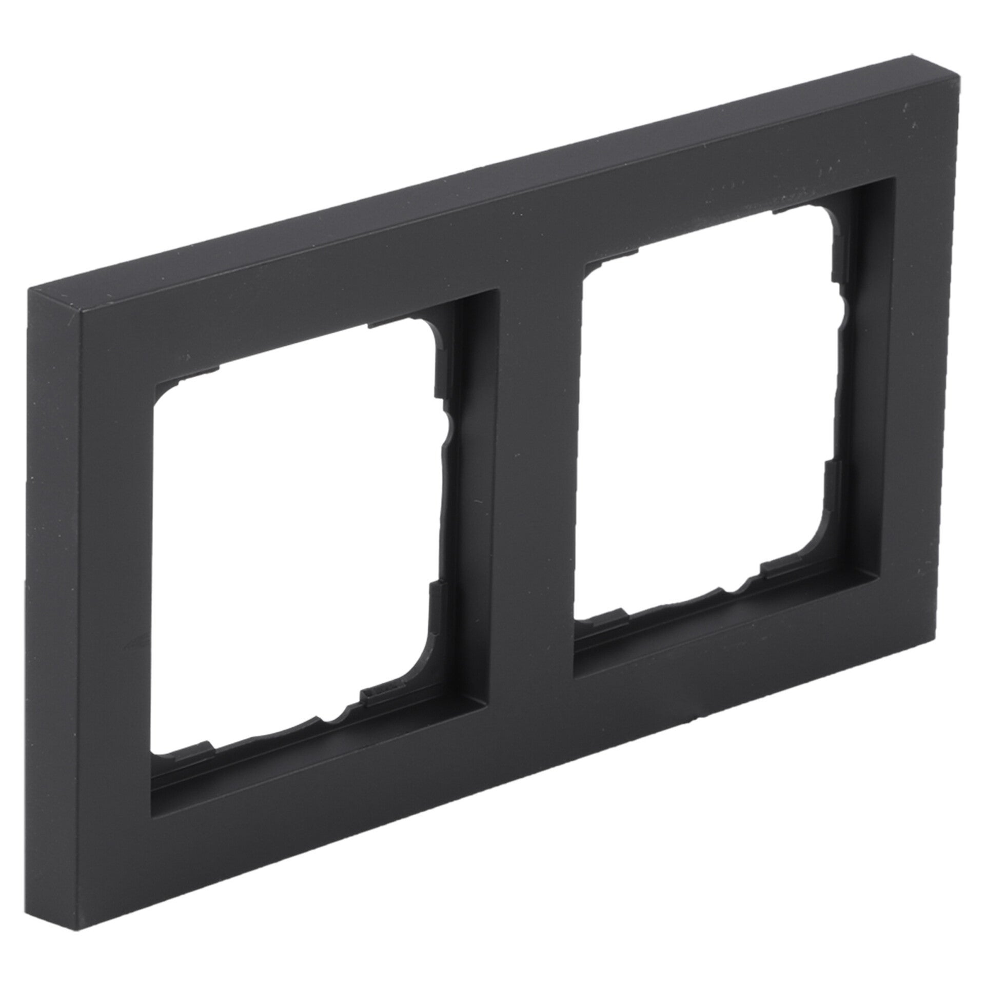 Gira E2 afdekraam 2-voudig - horiontaal/verticaal zwart