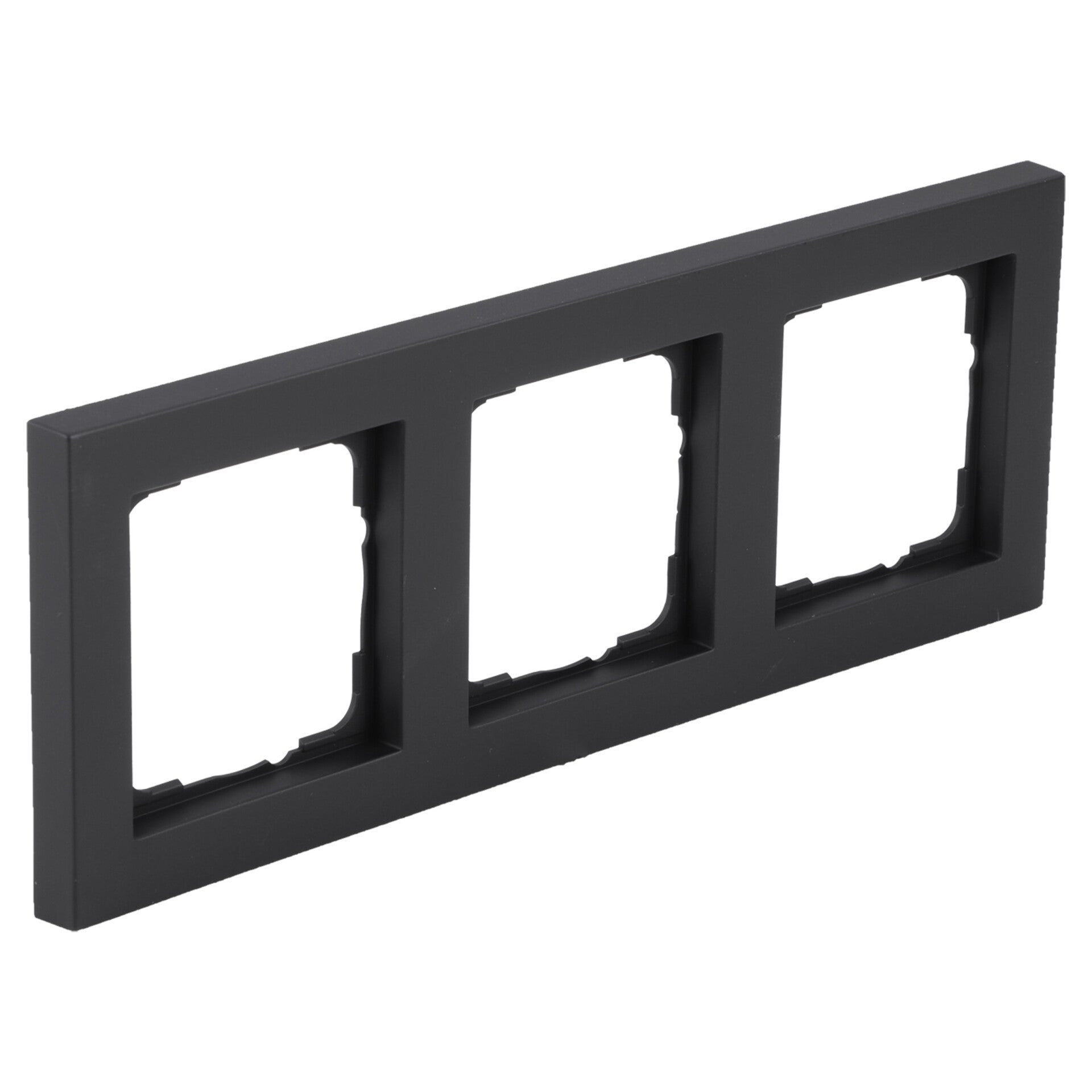 Gira E2 afdekraam 3-voudig - horiontaal/verticaal zwart