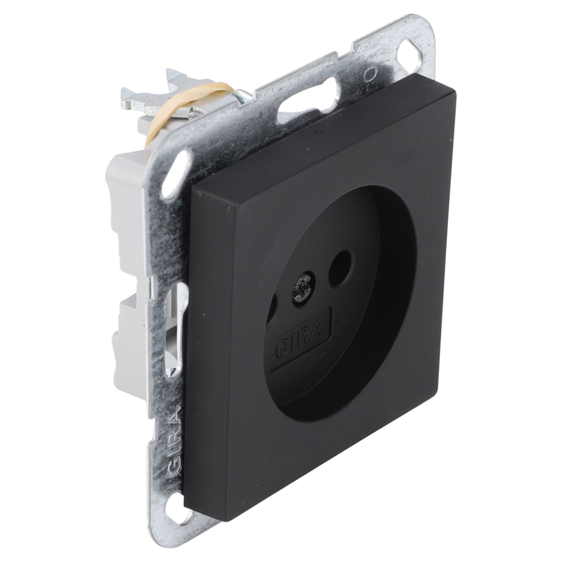 Gira E2 contactdoos 1-voudig - inbouw zwart