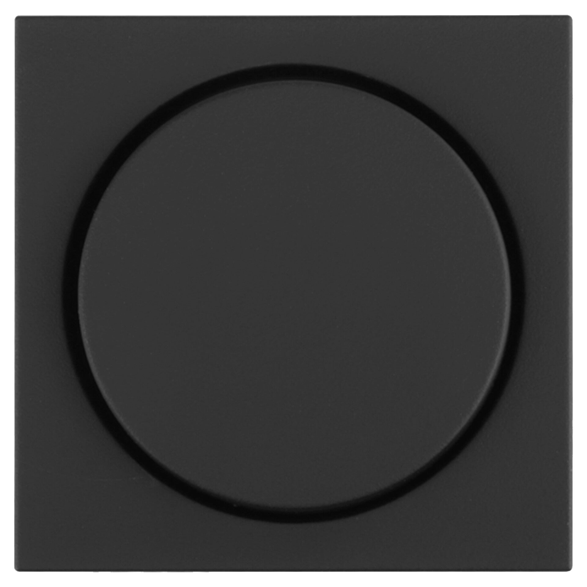 Gira E2 centraalplaat met knop dimmer zwart