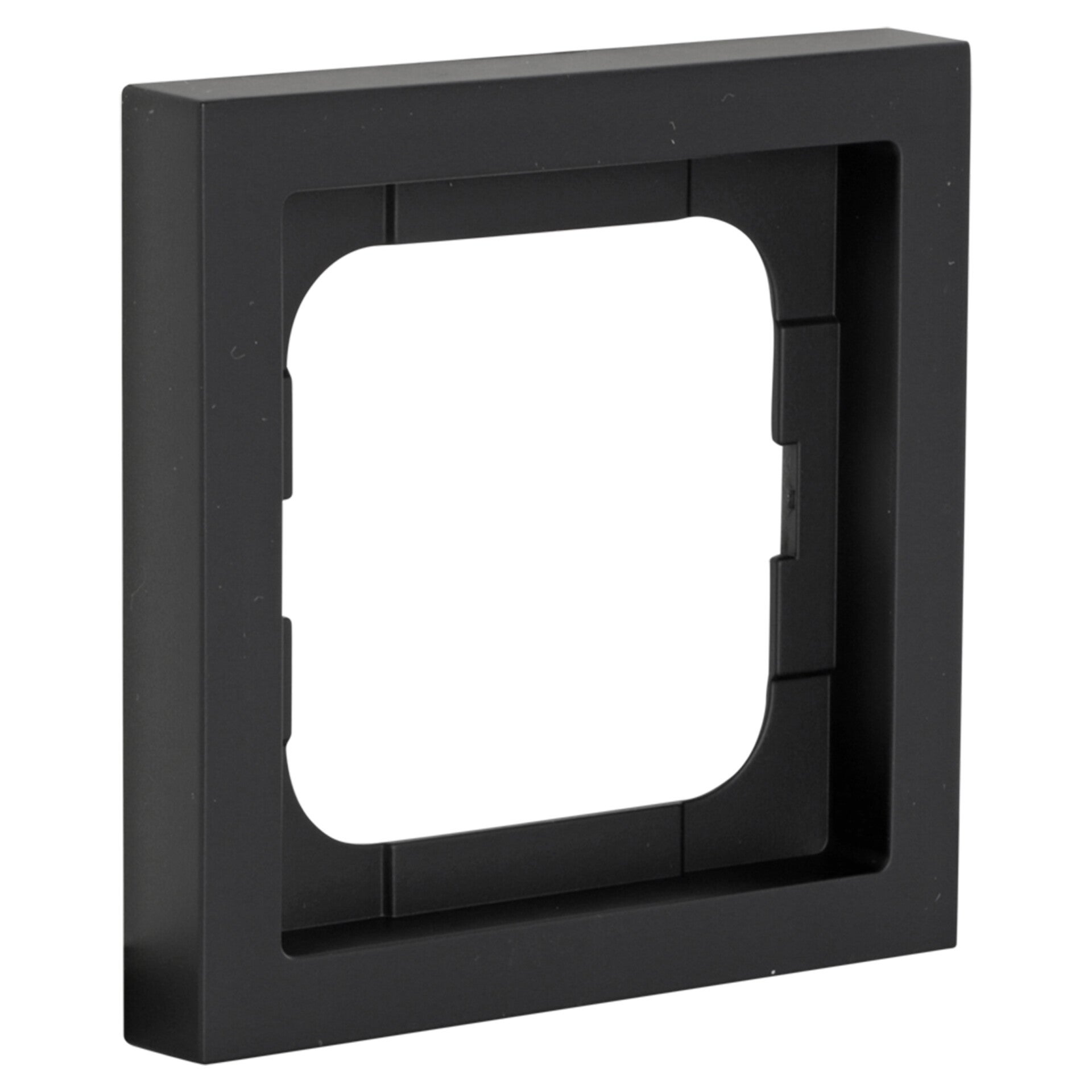 Busch-Jaeger Future Linear afdekraam inbouw - 1-voudig - verticaal/horizontaal zwart 80 x 80 x 11 mm