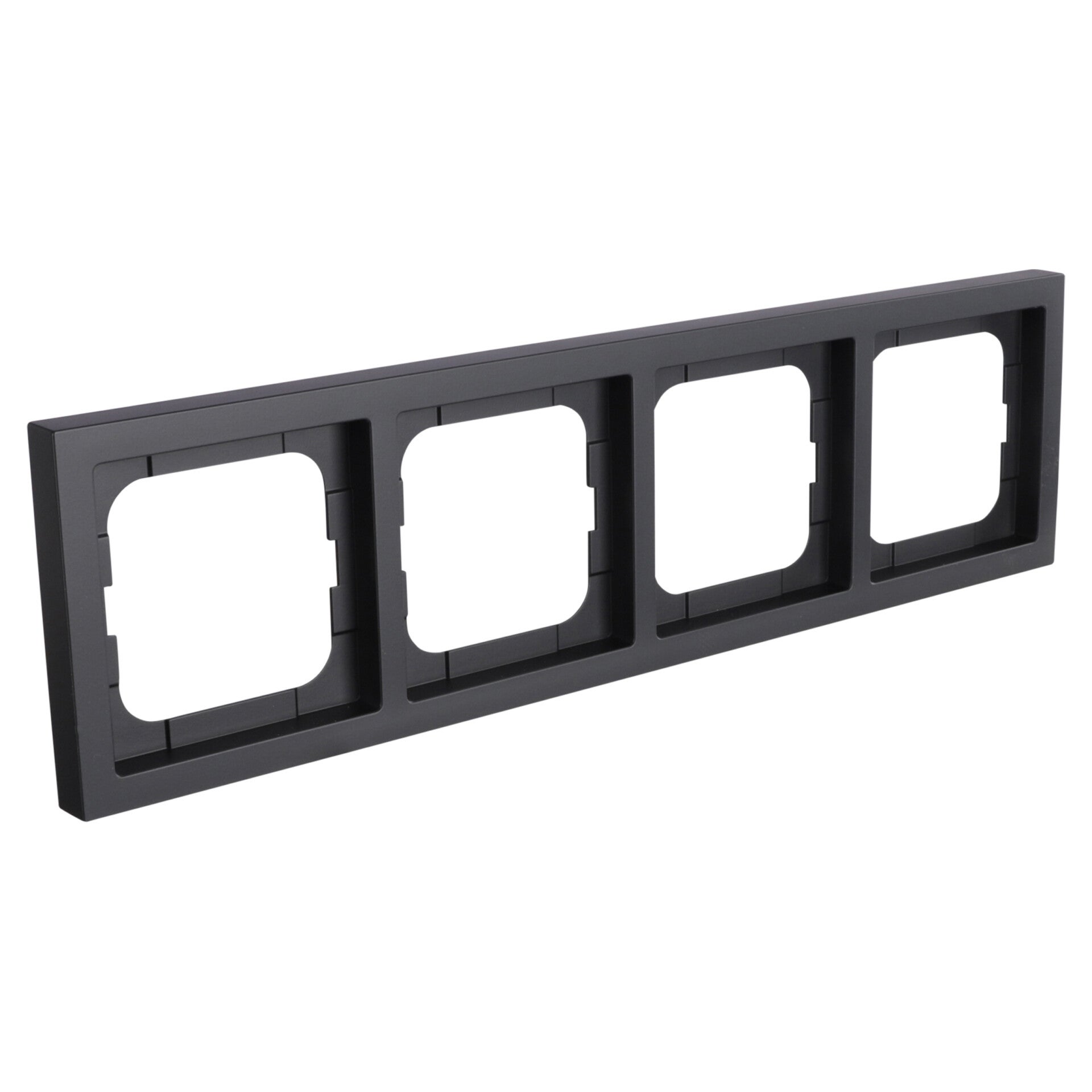 Busch-Jaeger Future Linear afdekraam inbouw - 4-voudig zwart