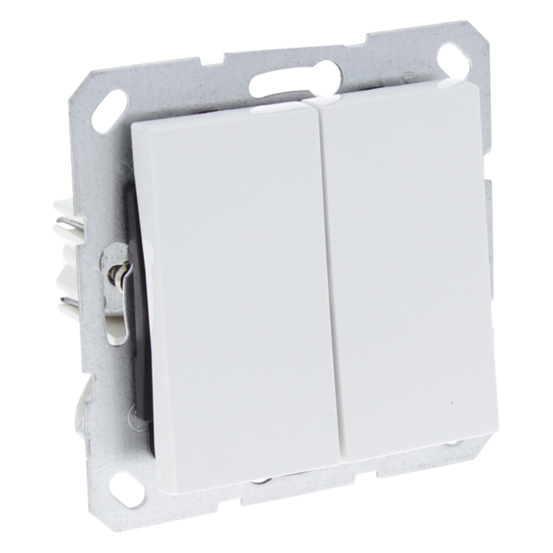 Q-Link S-Line schakelaar inbouw - wissel/wissel polarwit