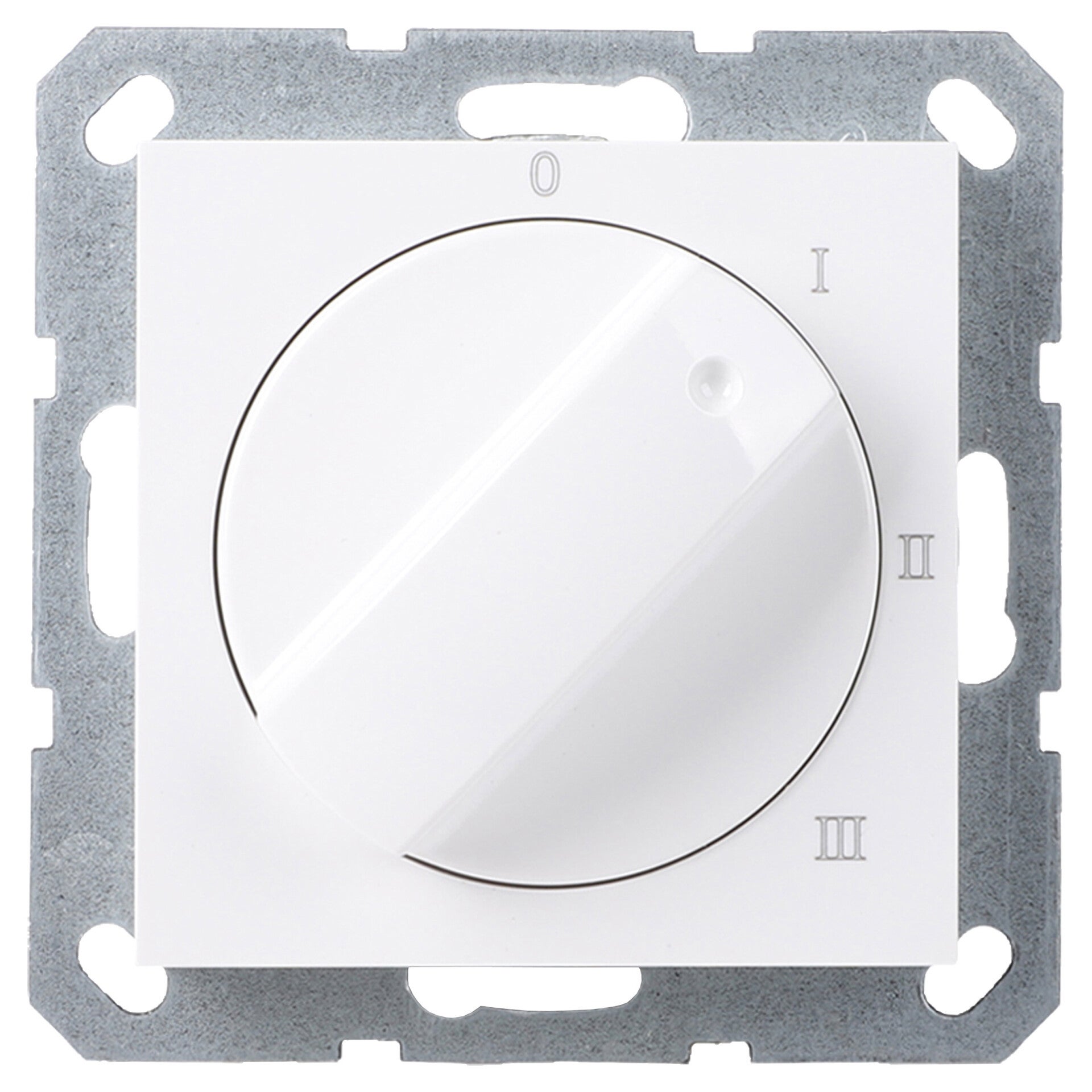 Q-Link S-Line schakelaar inbouw - 3-standen - met 0-stand polarwit