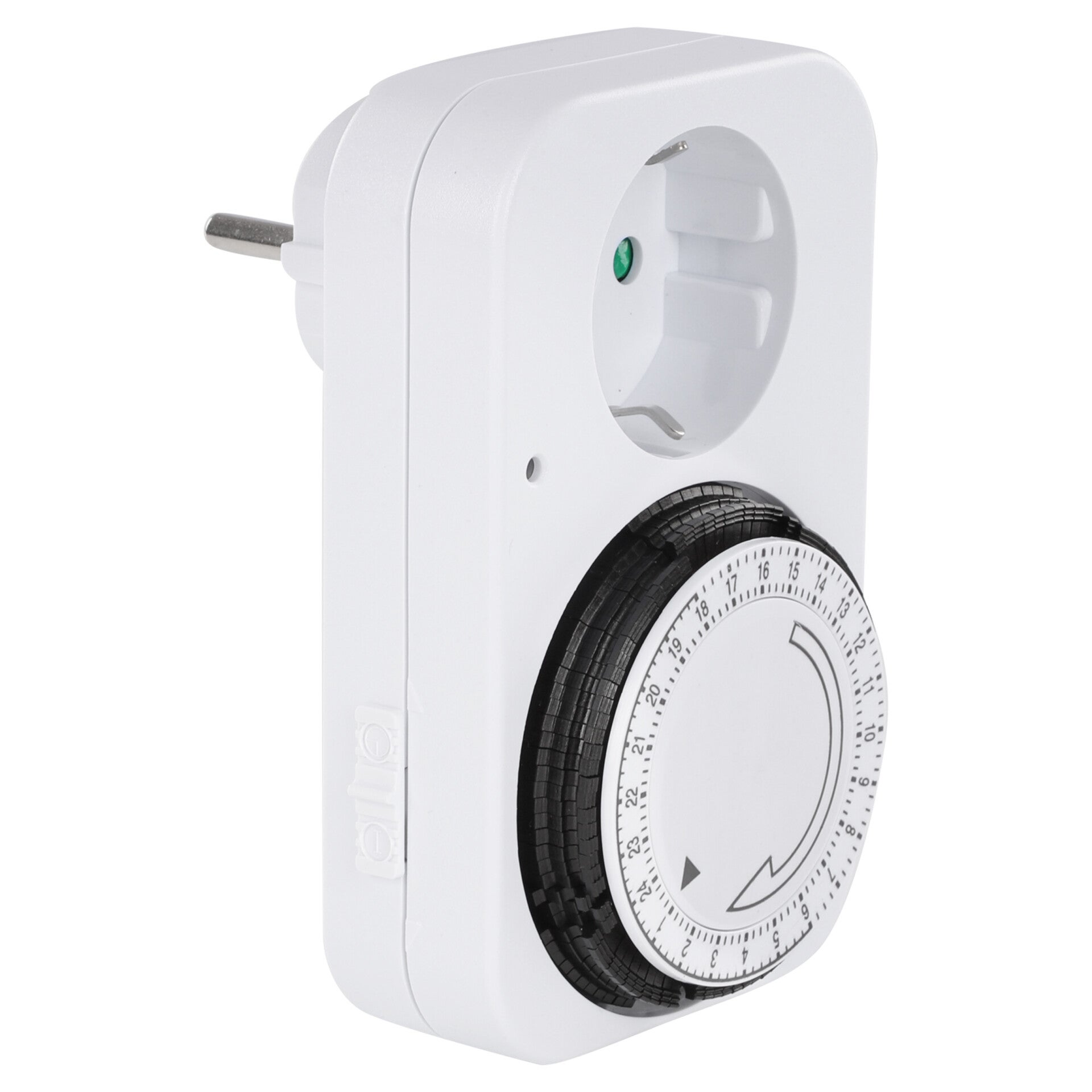 Q-Link tijdklok rechthoekig - analoog wit