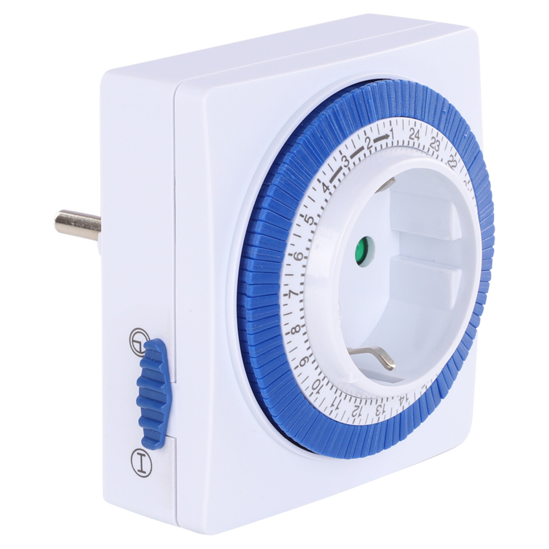 Q-Link tijdklok vierkant - analoog wit