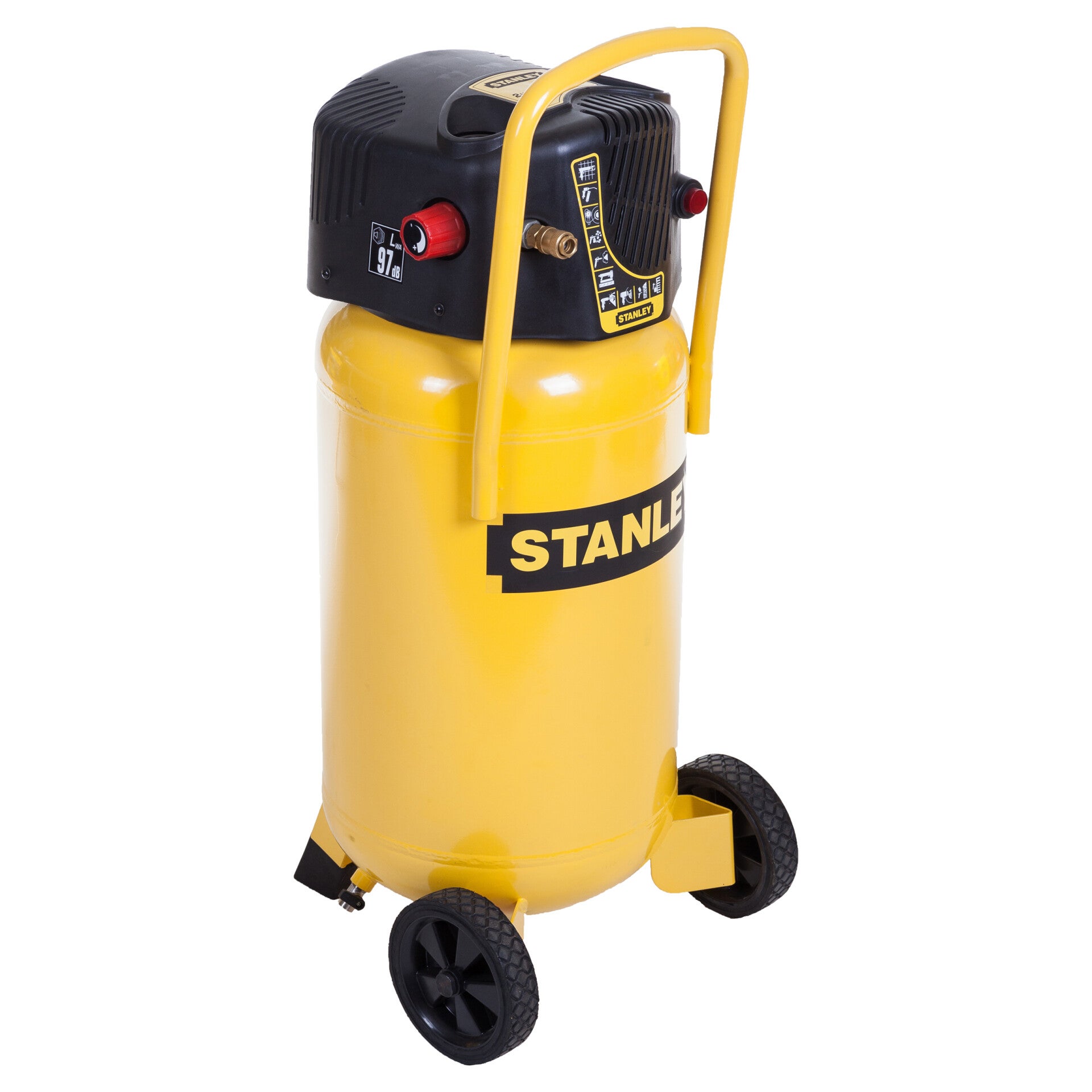 Stanley compressor 10 Bar - 50L - olievrij - 230/10/50V geel/zwart
