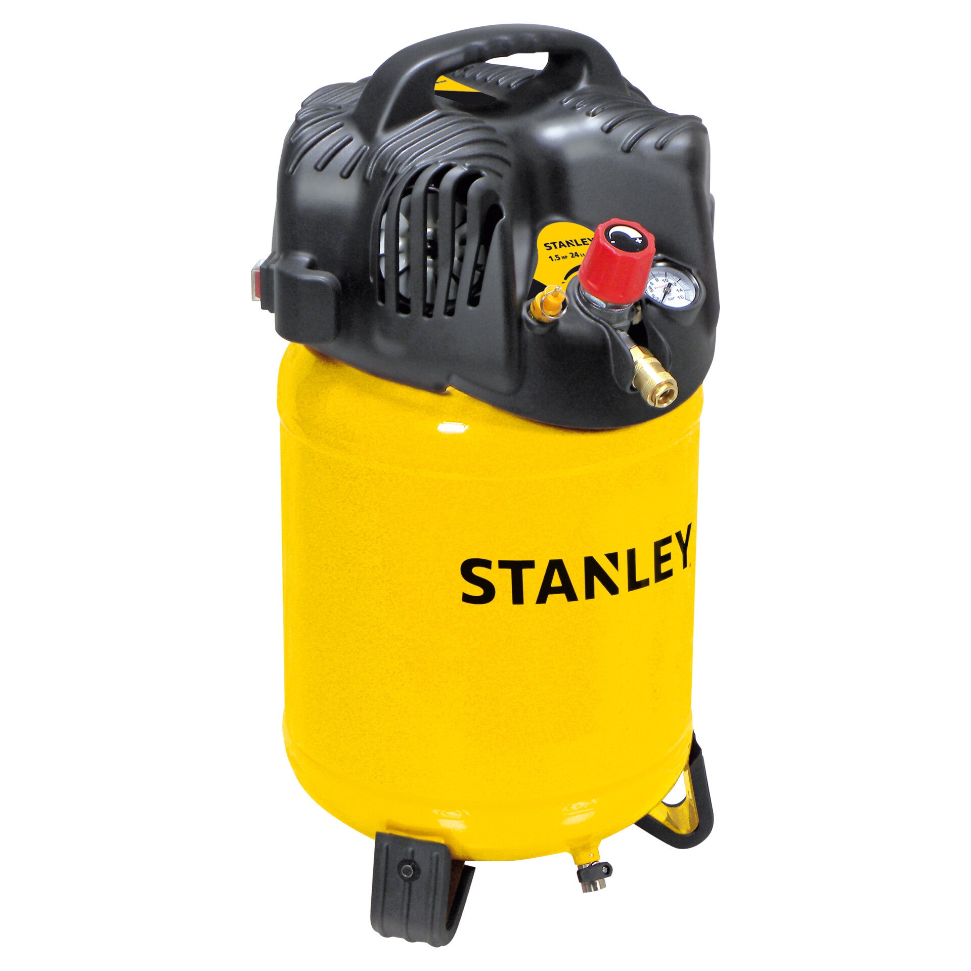 Stanley compressor 10 Bar - 24L - olievrij - D200/10/24V geel/zwart