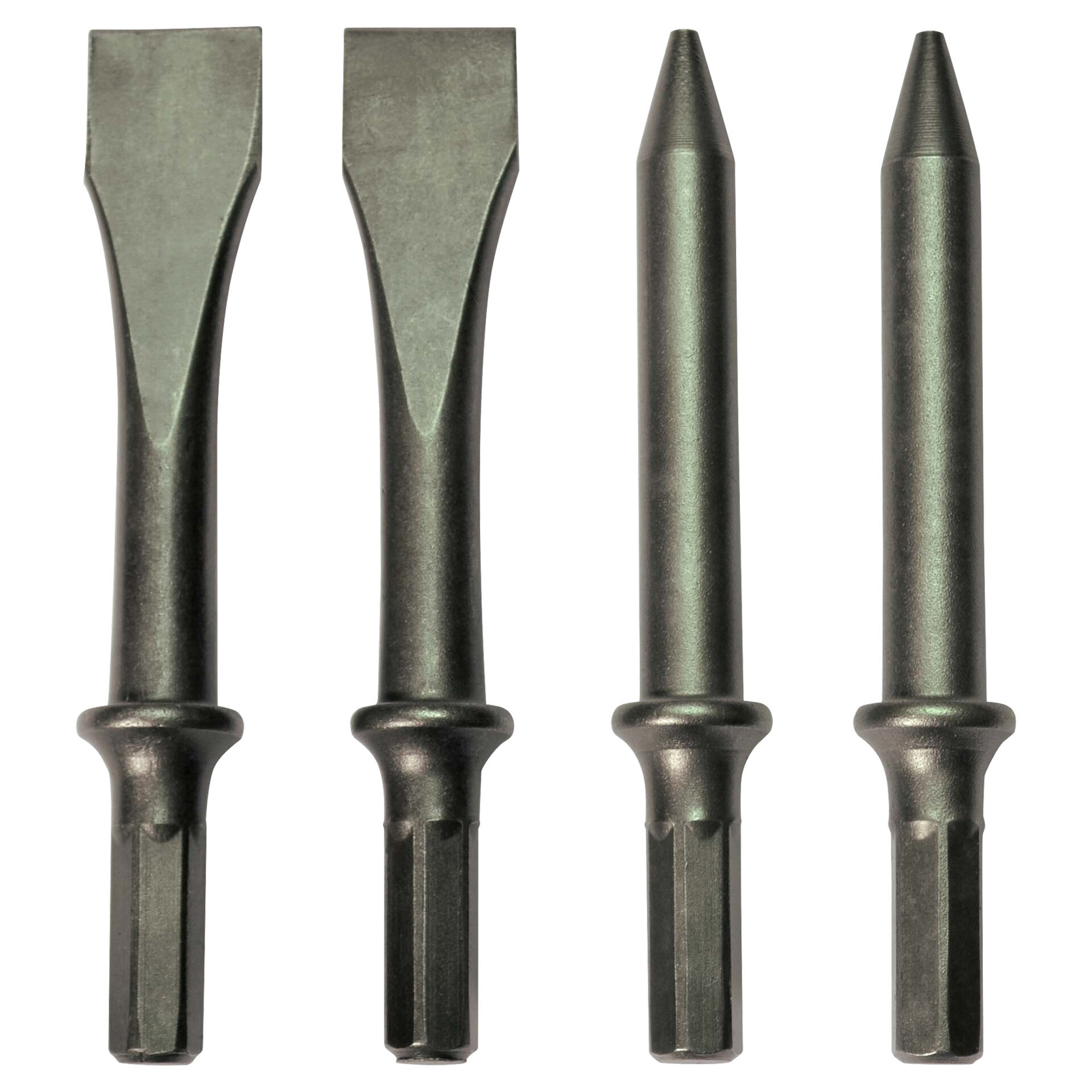 Stanley beitelset 4-delig - 2 puntbeitels - 2 vlakke beitels met zeskantaansluiting - 163092XSTN grijs