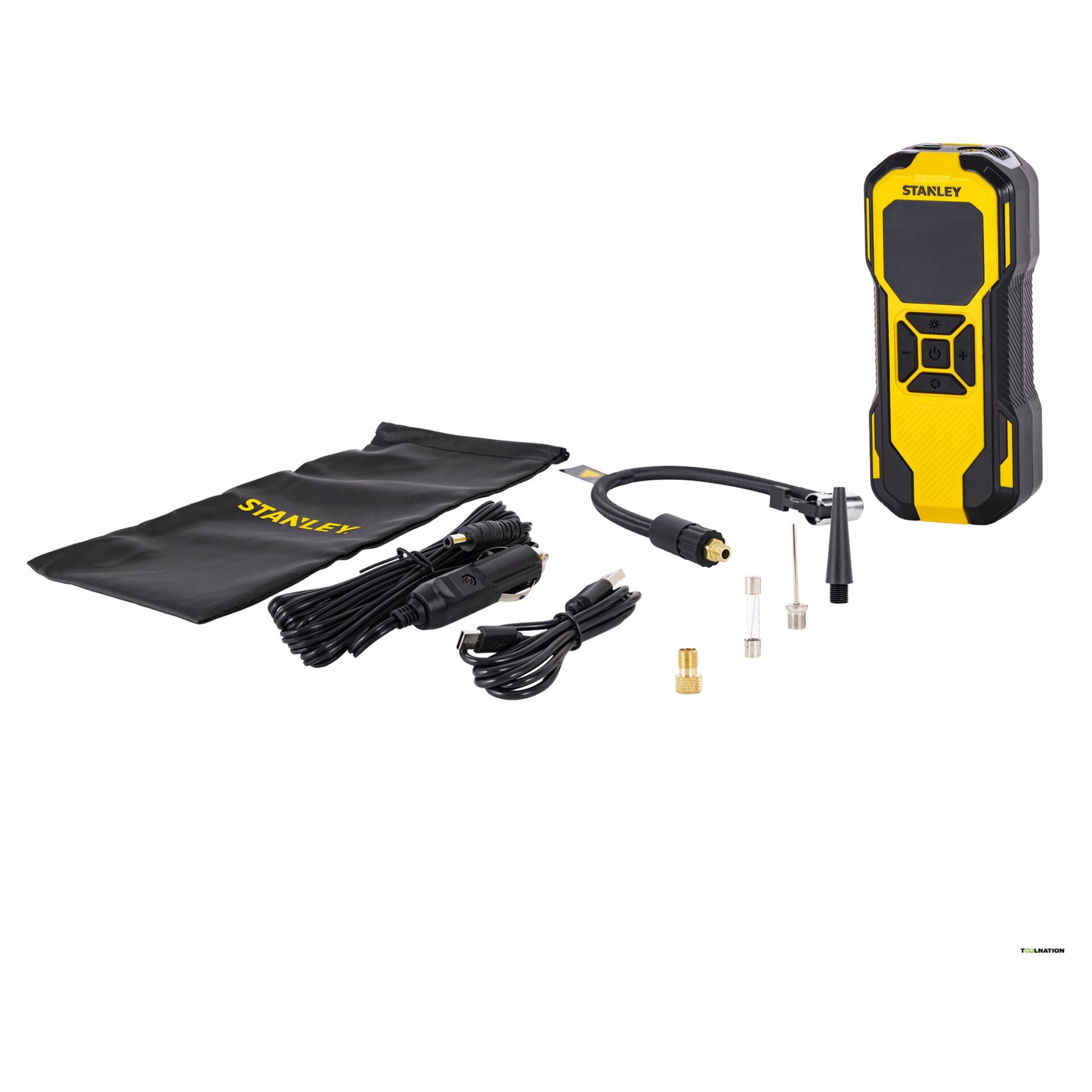 Stanley luchtpomp mini - 10 bar geel/zwart