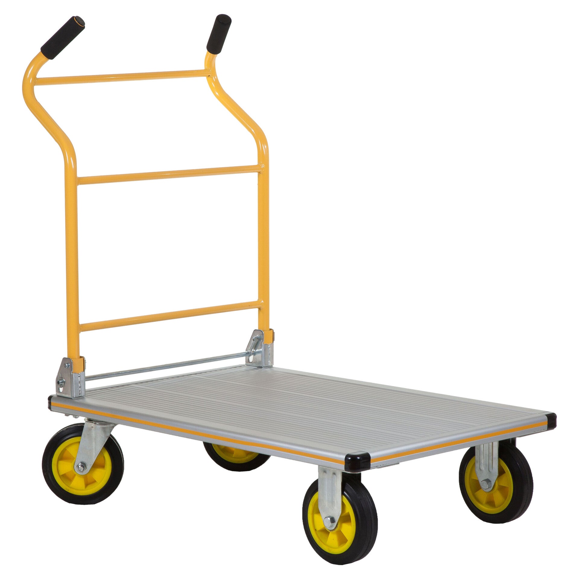 Stanley platformwagen vouwbaar - aluminium - 350 kg - SXWT-PC512 geel/grijs 90 x 61 x 101 cm