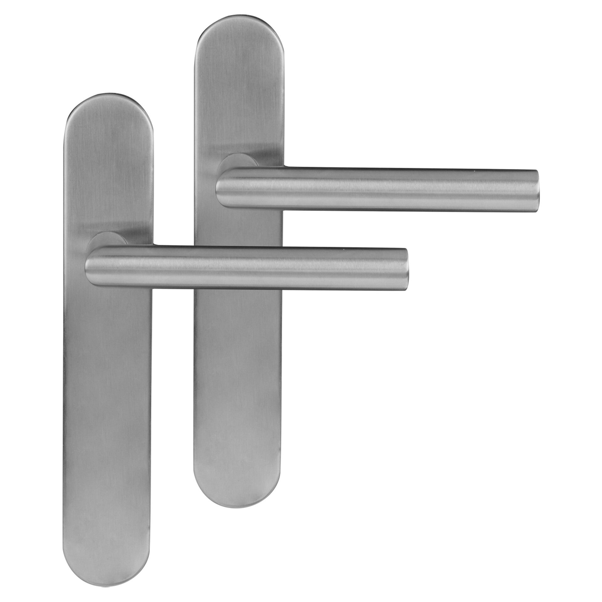 Differnz Amsterdam deurkruk ovaal schild - blind mat chroom