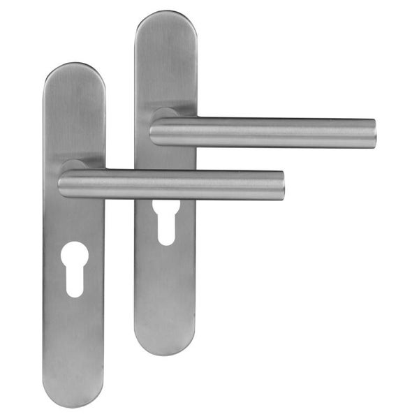 Differnz Amsterdam deurkruk ovaal schild - cilinder 55 mm mat chroom