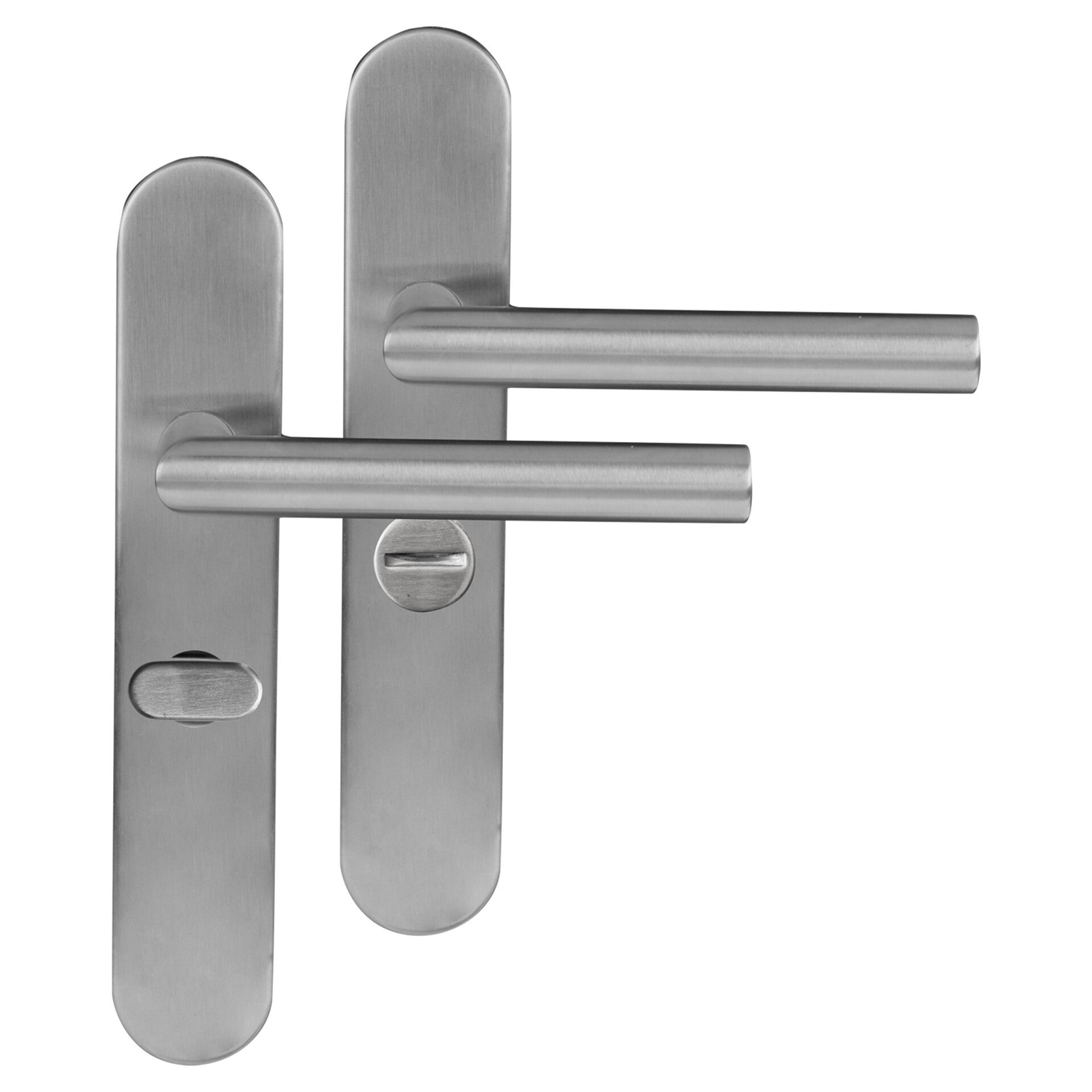 Differnz Amsterdam deurkruk ovaal schild - WC 63 mm mat chroom