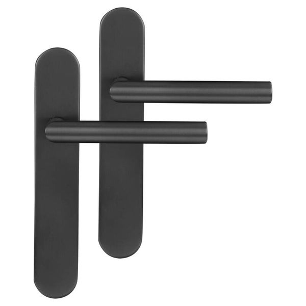 Differnz Amsterdam deurkruk ovaal schild - blind gun metal