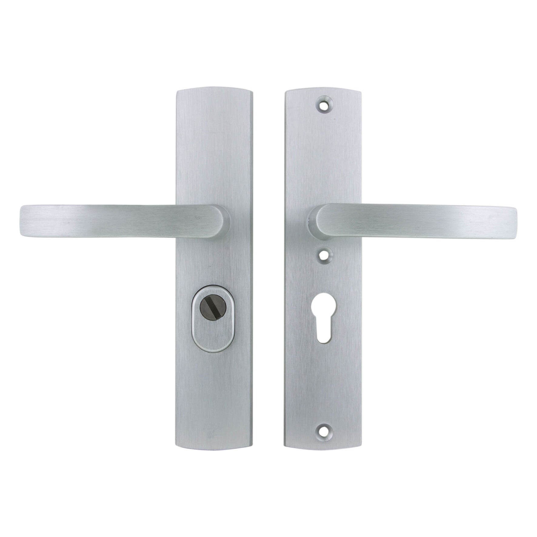 Axa veiligheidsbeslag kruk-kruk - langschild - PC55 - type 6665-10 - met kerntrekbeveiliging - SKG*** aluminium F1 242 x 52 mm