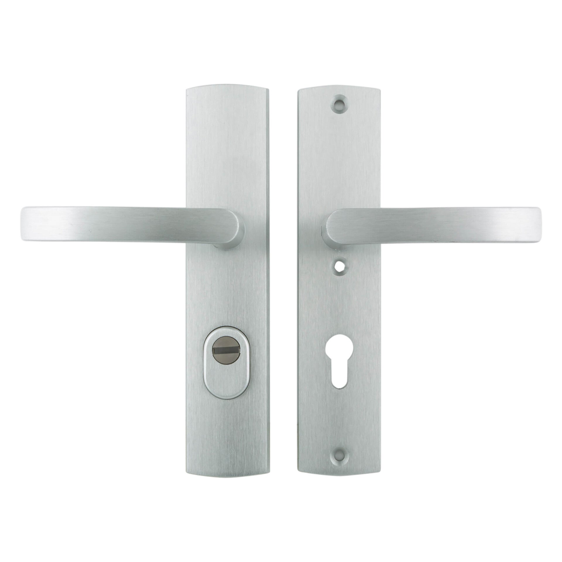 Axa veiligheidsbeslag kruk-kruk - langschild - PC72 - type 6665-10 - met kerntrekbeveiliging - SKG*** aluminium F1