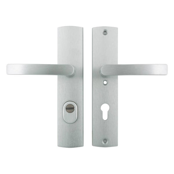 Axa veiligheidsbeslag kruk-kruk - langschild - PC72 - type 6665-10 - met kerntrekbeveiliging - SKG*** aluminium F1