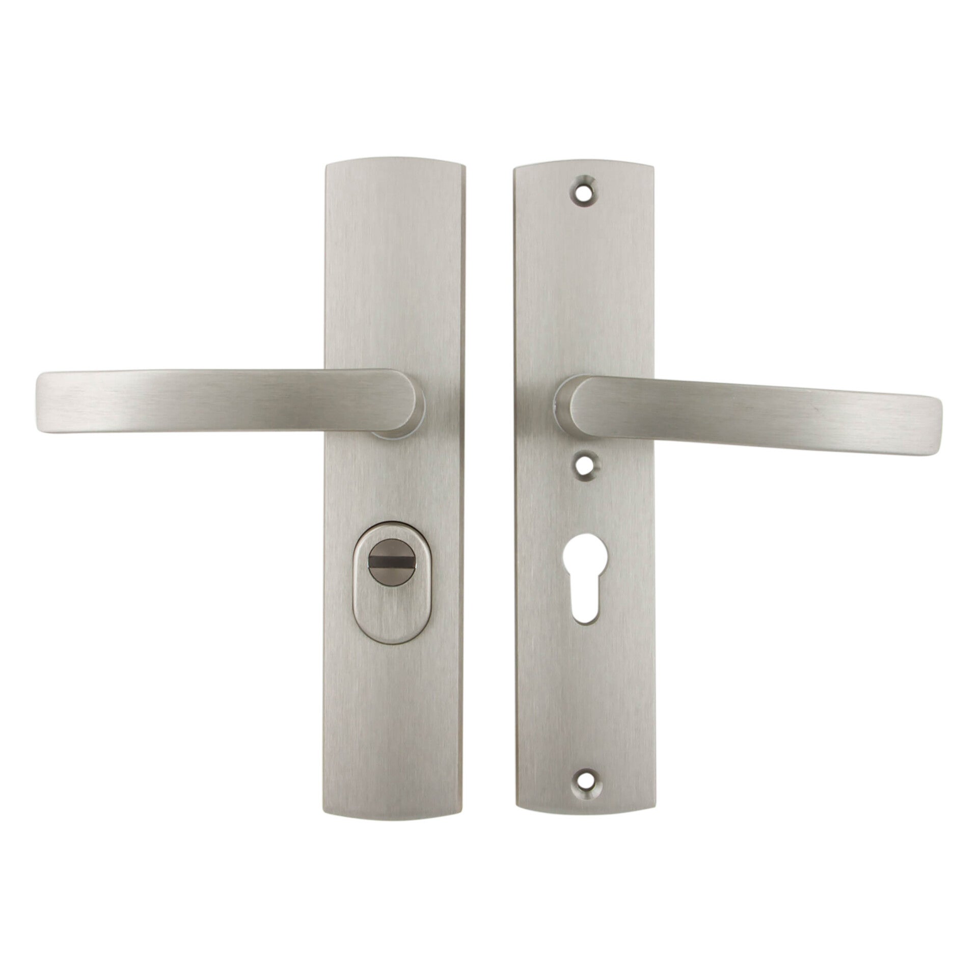 Axa veiligheidsbeslag kruk-kruk - langschild - PC55 - type 6665-10 - met kerntrekbeveiliging - SKG*** RVS