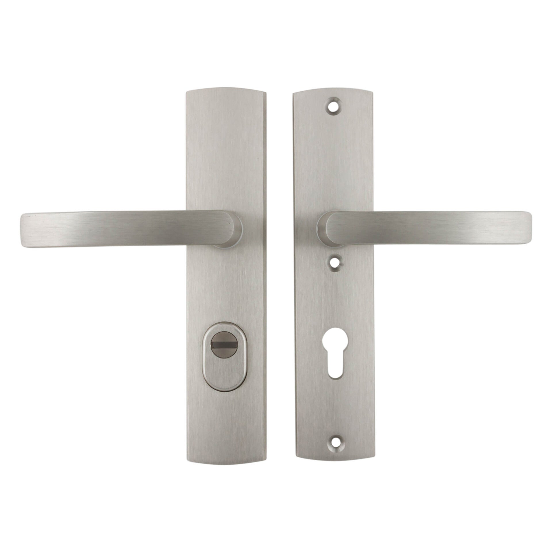 Axa veiligheidsbeslag kruk-kruk - langschild - PC72 - type 6665-10 - met kerntrekbeveiliging - SKG*** RVS