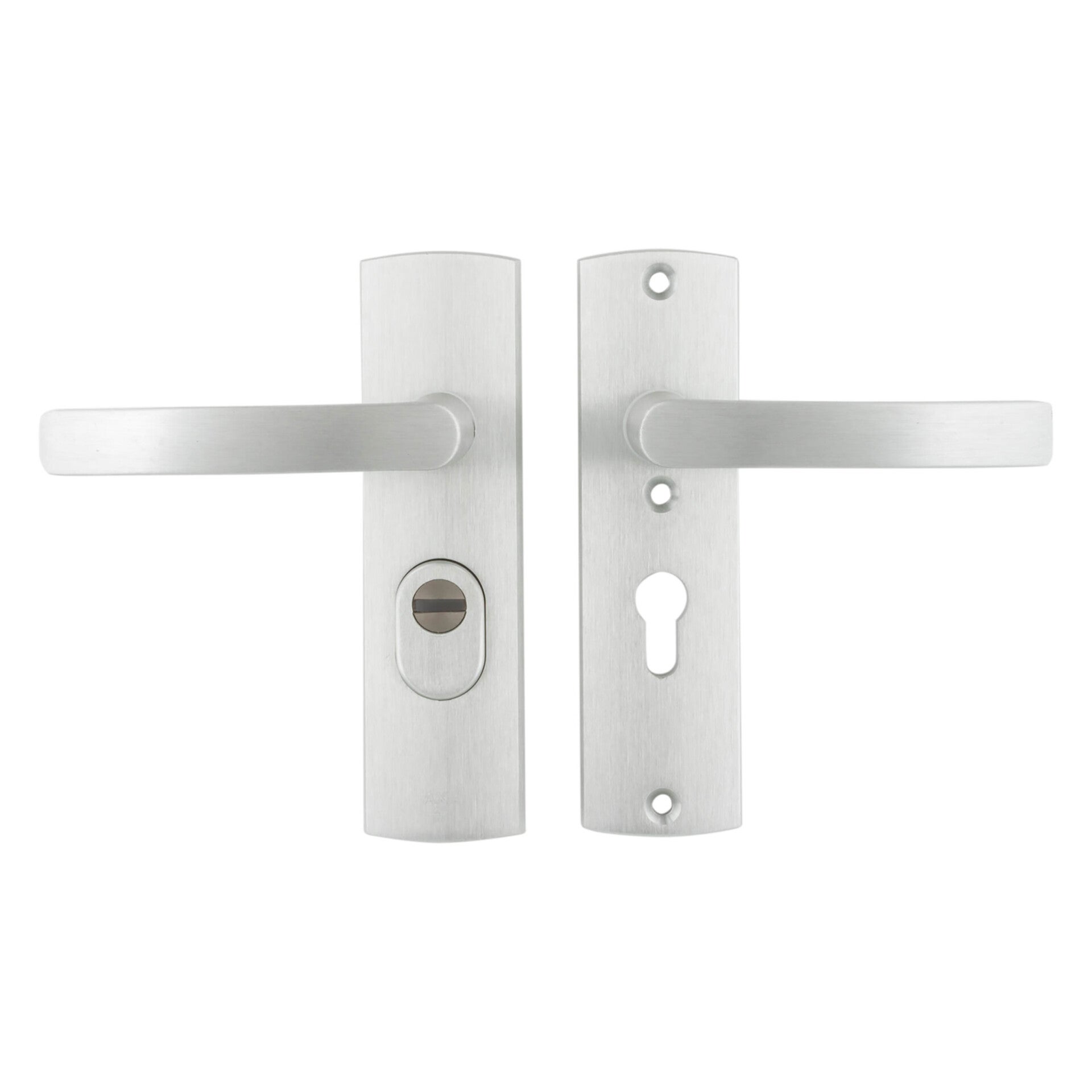 Axa veiligheidsbeslag kruk-kruk - kortschild - PC55 - type 6675-10 - met kerntrekbeveiliging - SKG*** aluminium F1