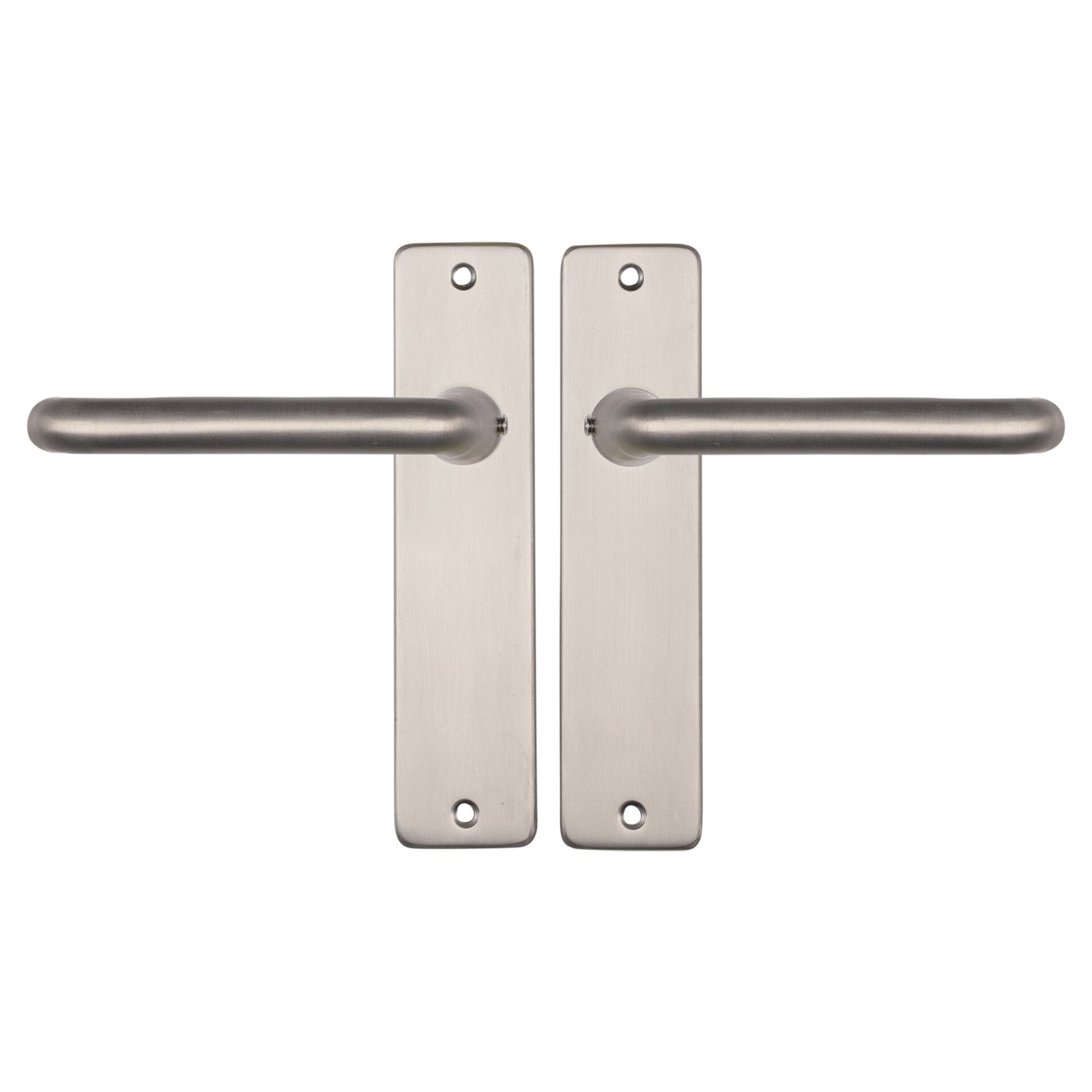 Starx deurkruk coupe - kortschild - blind - aluminium F9 RVS kleur 180 x 41 mm