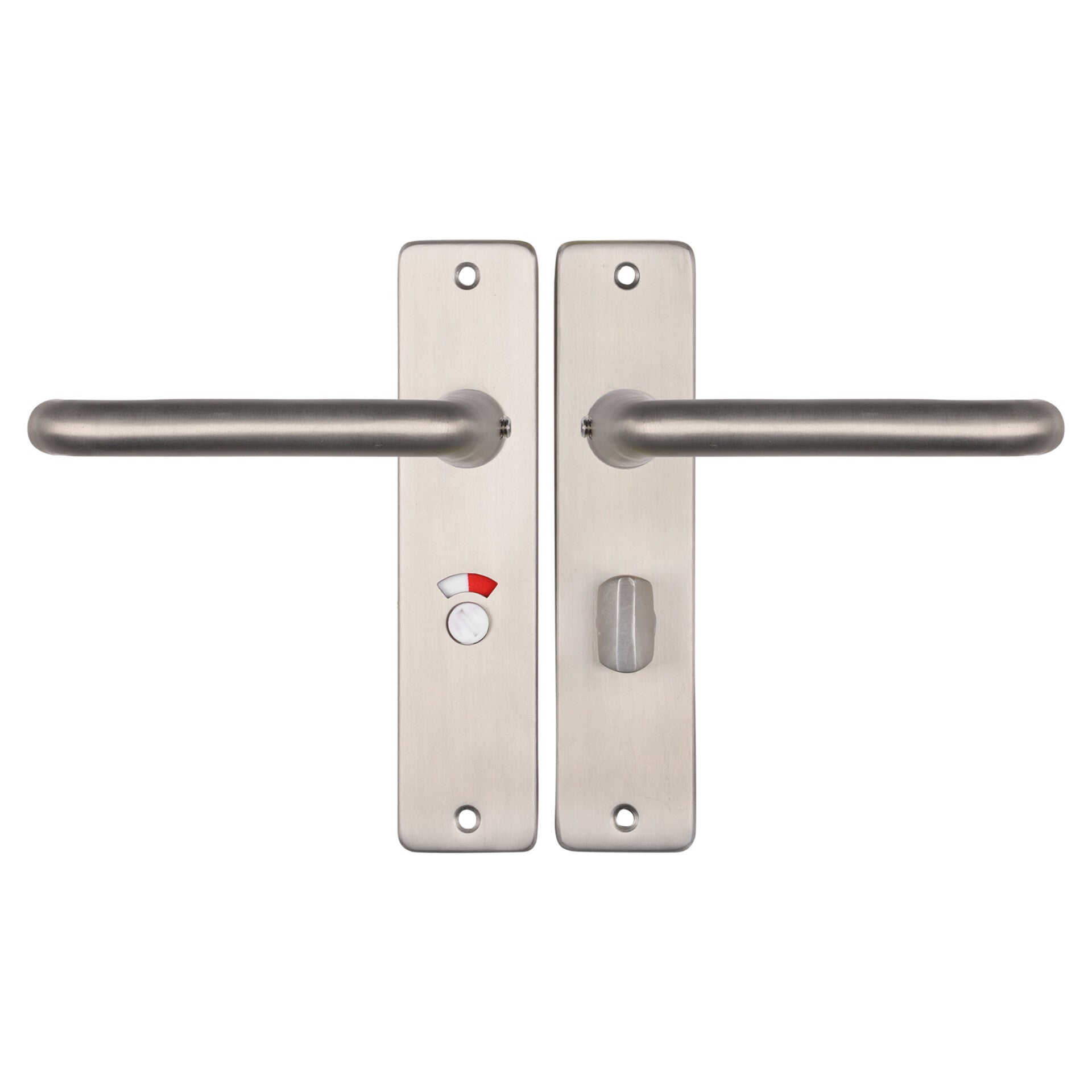 Starx deurkruk coupe - kortschild - WC57-5 - aluminium F9 RVS kleur 180 x 41 mm