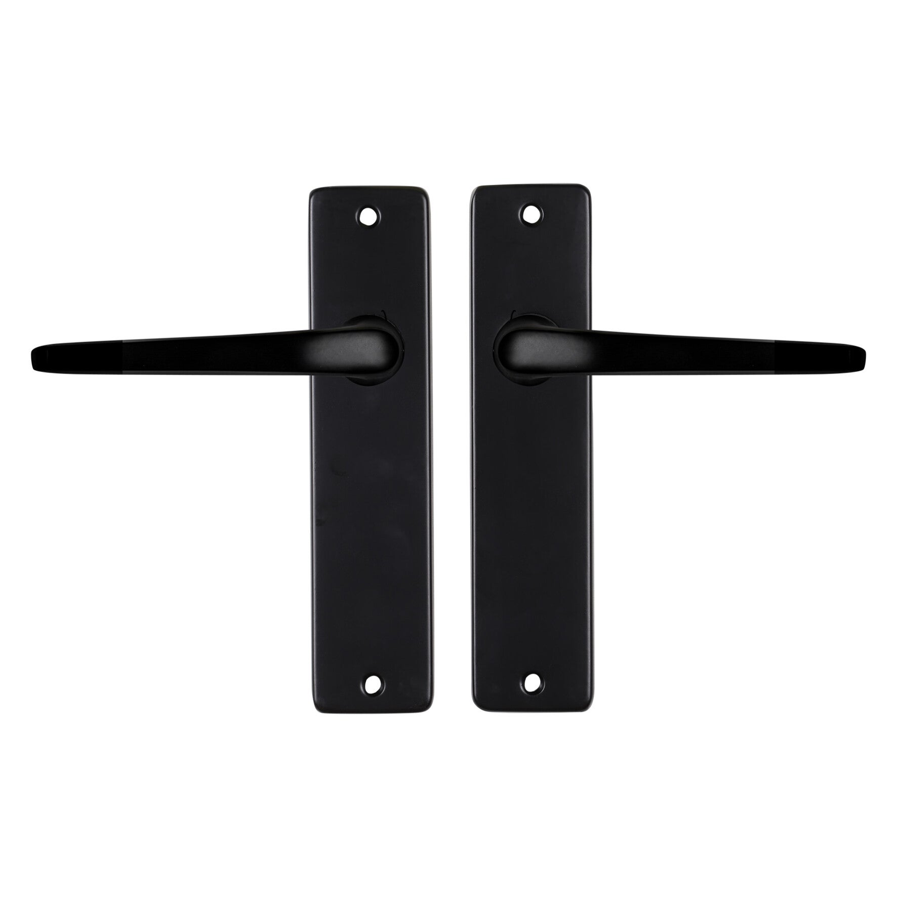 Starx deurkruk duim - kortschild - blind - aluminium zwart 180 x 41 mm