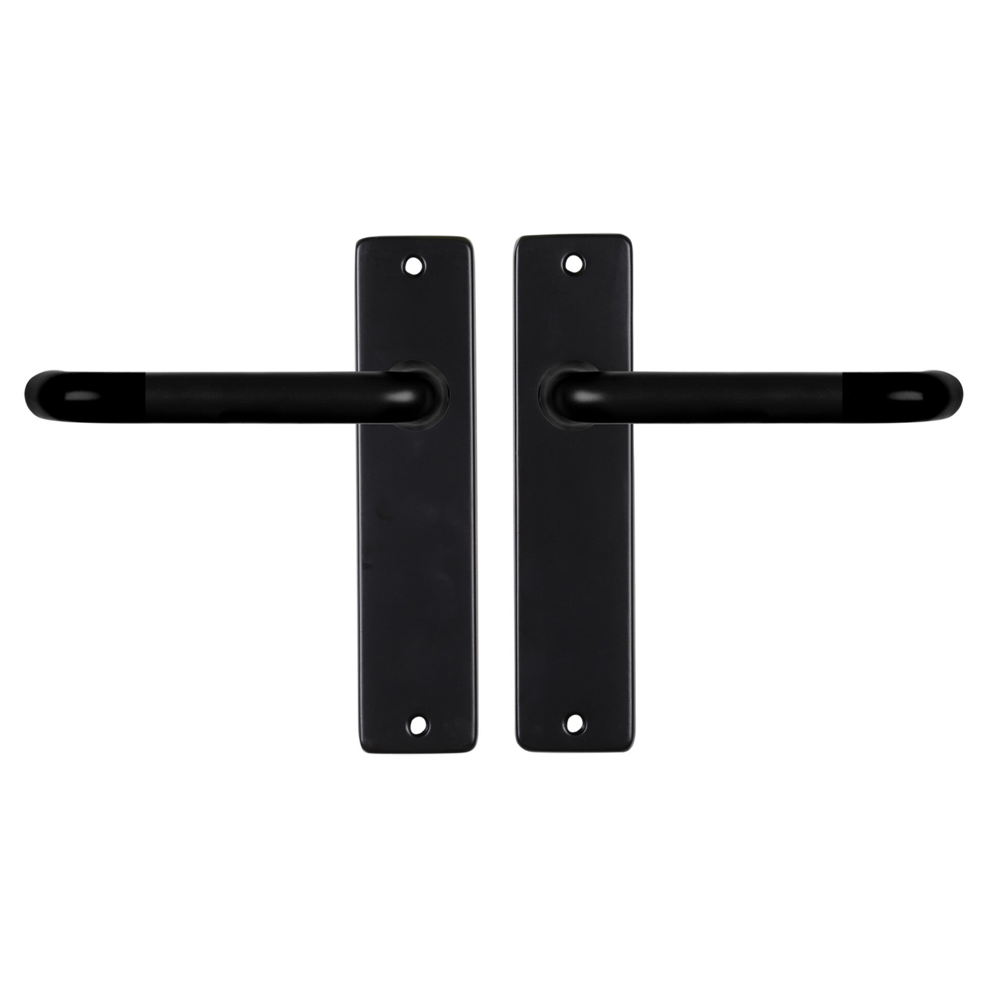 Starx deurkruk coupe - kortschild - blind zwart 180 x 41 mm