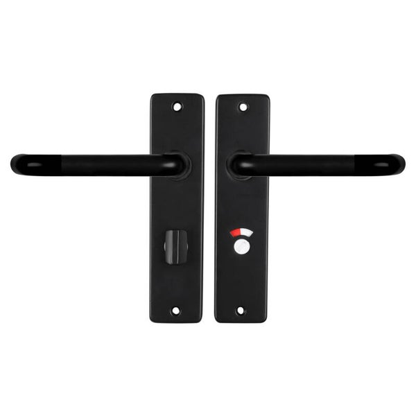 Starx deurkruk coupe - kortschild - WC63-8 zwart 180 x 41 mm