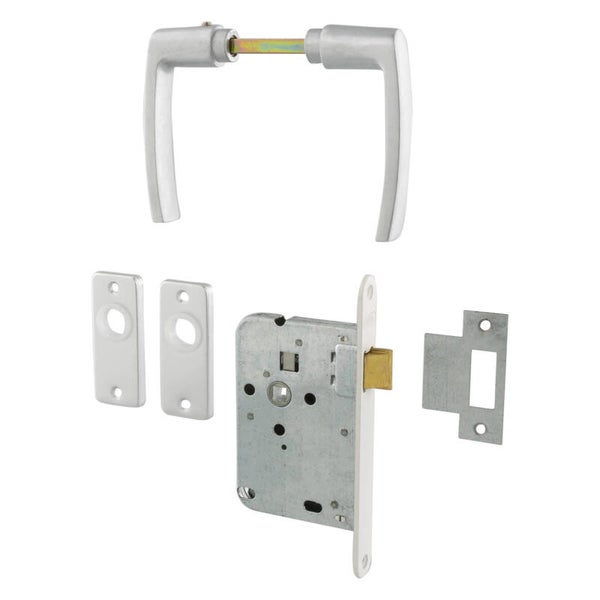 Starx loopslot met beslag - met patentrozet - voorplaat gelakt wit