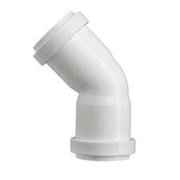 Pipelife PP bocht 32 mm 45° mof/mof wit