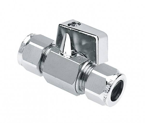 Bonfix Wastafel (hoek) kogelstopkranen, verchroomd Verchroomde knop bediening 12 x 10 - 2 x knel