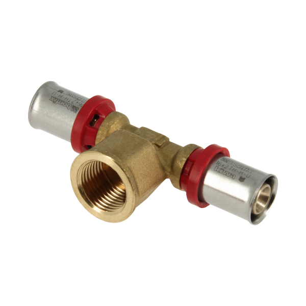 BONFIX Alu-pers messing perskoppeling T-stuk 16 x 1/2 x 16