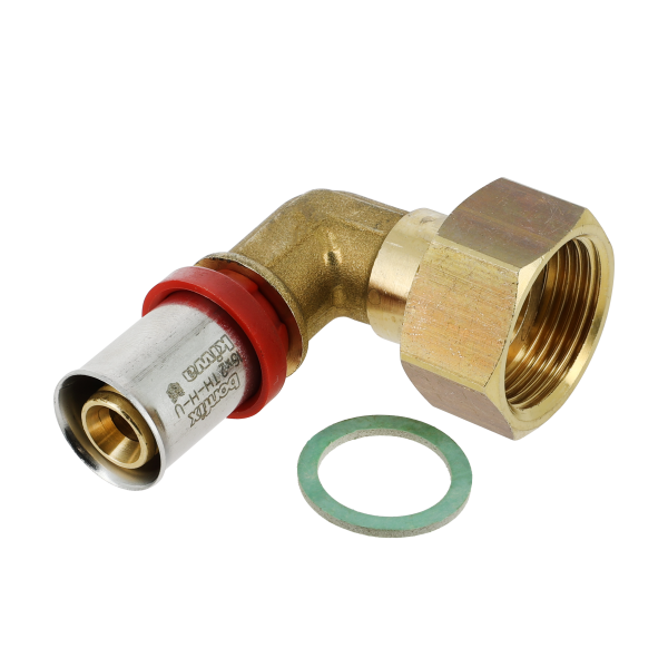 BONFIX Alu-pers messing perskoppeling radiatorbocht aansluitknie 16 x 15 buis