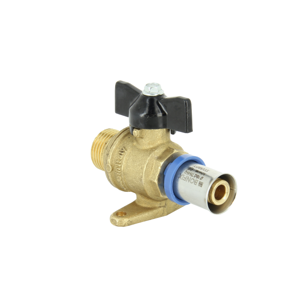 BONFIX Alu-pers messing perskoppeling kogelkraan 20 x 1/2