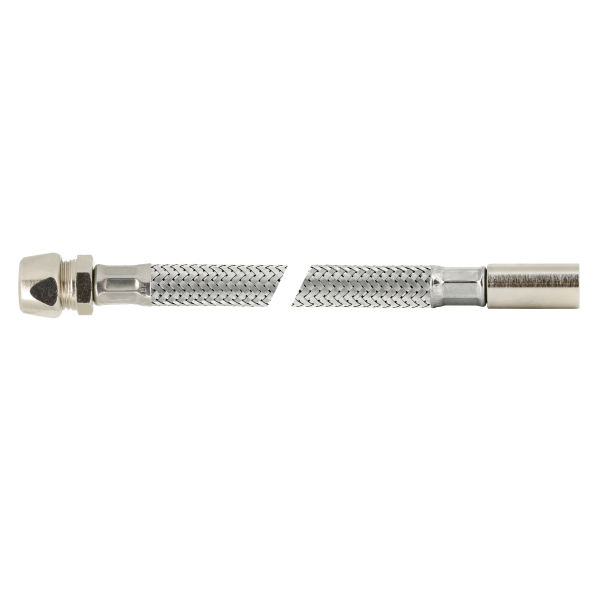 BONFIX RVS flexibele aansluitleiding 50cm 15 mm insteek x 10 mm knel