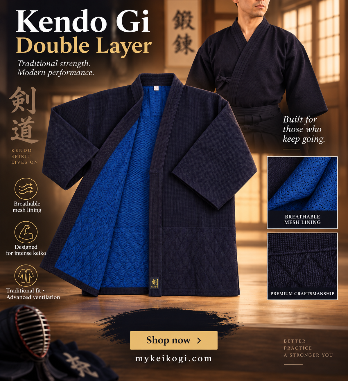 Kendo Gi double layer
